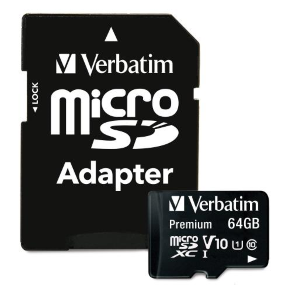ADATA 100MBs MICRO CARD 32GB (5) VERBATIM CLASS10 MICRO CARD WITH ADAPTER 64GB - Image 1