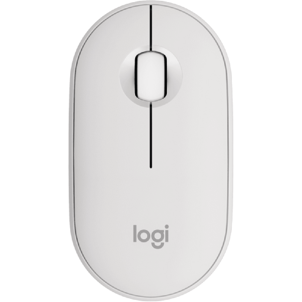 New Project (23) M350S PEBBLE MOUSE 2 SILENT CLICK BLUETOOTH WIRLESS MOUSE WHITE - Image 1
