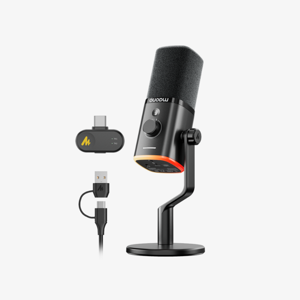New Project (79) MAONO PD100W WIRELESS PODCAST MICROPHONE - Image 1