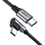 UGREEN US255 USB-C 2.0 MALE TO ANGLED USB-C  2.0 MALE 3A DATA CABLE (90°ANGLE) 3METER