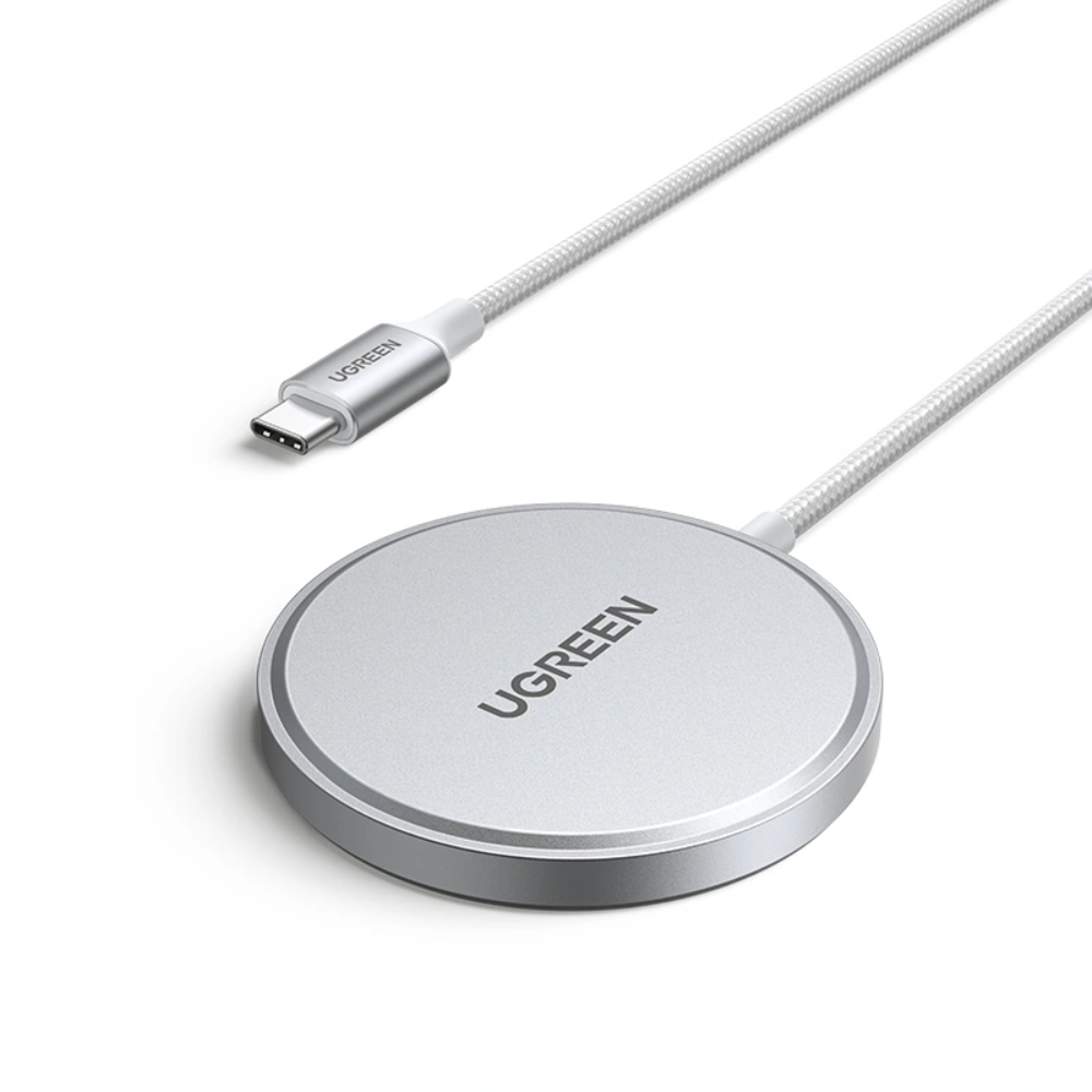 Untitled design (16) UGREEN W703 MAGNETIC WIRELESS CHARGER SILVER - Image 1
