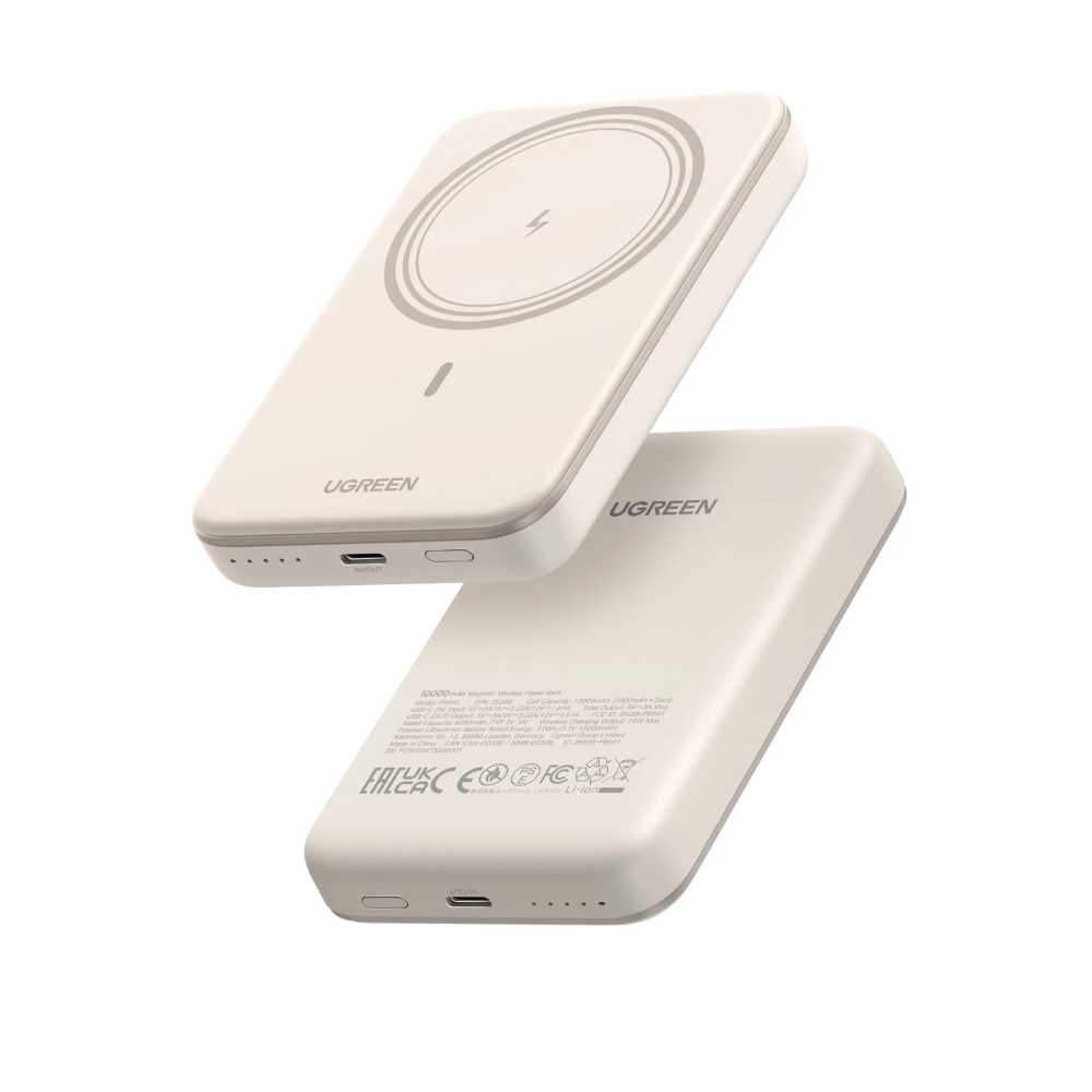 Untitled design (22) PB561 10000MAH MINI MAGNETIC WIRELESS 20W POWERANK WHITE - Image 1