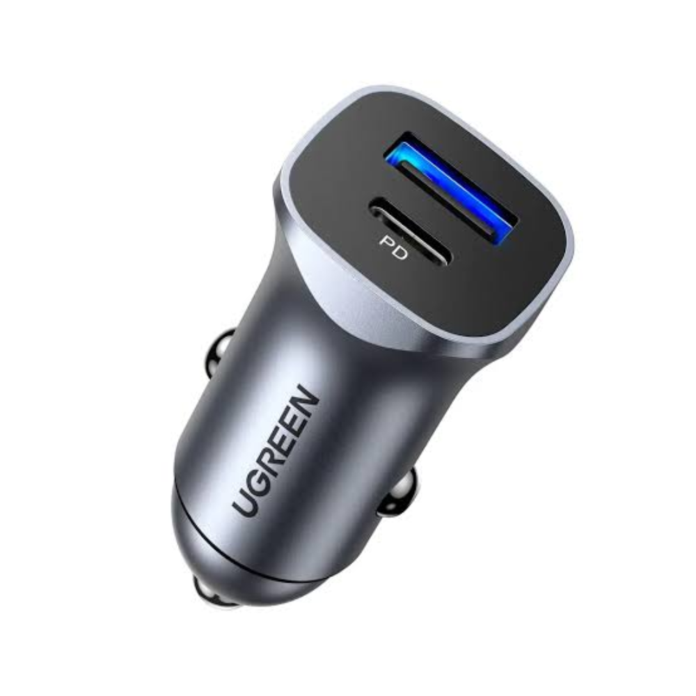 Untitled design (30) UGREEN 24W DUAL USB-A CAR CHARGER SPACE GREY - Image 1