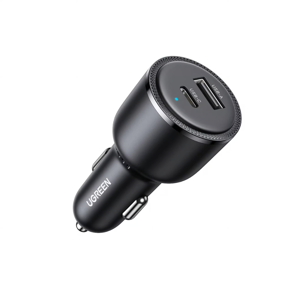 Untitled design (38) UGREEN 63W USB-C+A FAST CAR CHARGER BLACK - Image 1