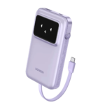 UGREEN 10000MAH 30W BUILT IN CABLE POWERBANK PURPLE
