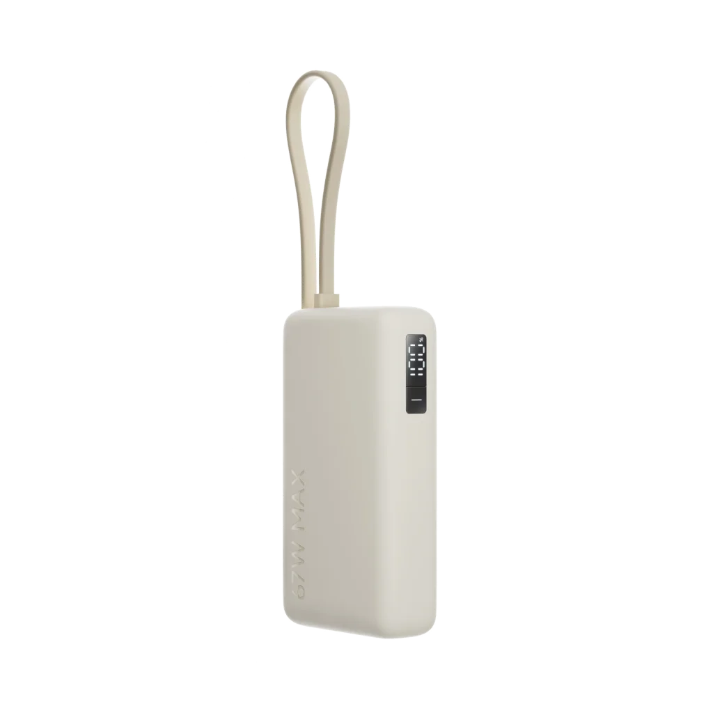 Xiaomi-67-W-Power-Bank-10000-Integrated-Cable-Tan MI 67W POWER BANK 10000 MAH INTEGRATED CABLE - Image 1