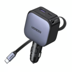 UGREEN 60W CAR CHARGER WITH RETRACTABLE CABLE