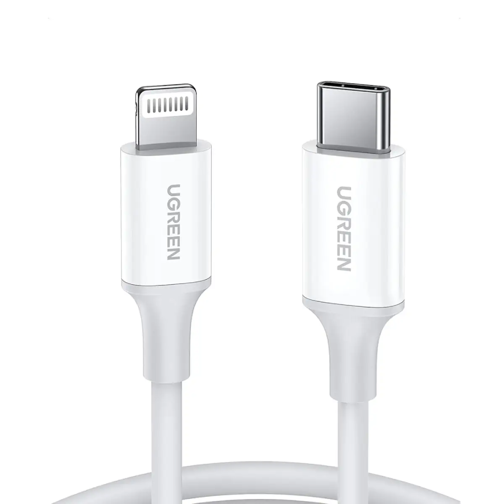 New Project (3) UGREEN MFI CERTIFIED USB-C TO LIGHTING CHARGING CABLE 1M WHITE - Image 1