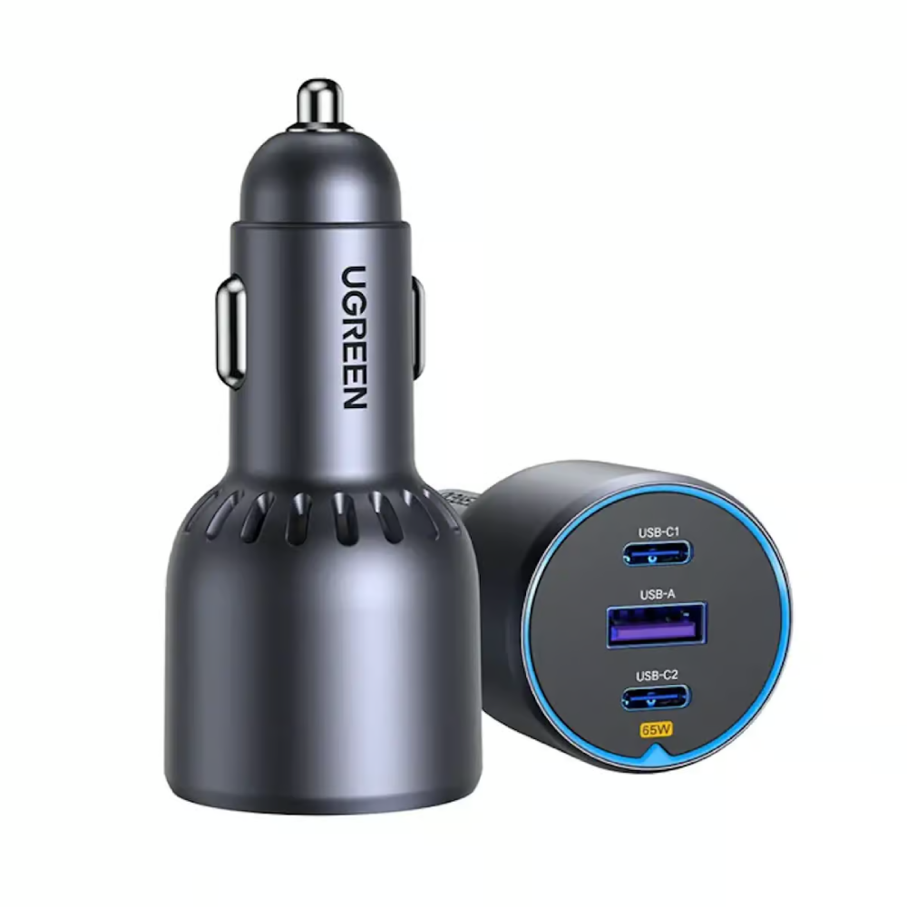 New Project (9) UGREEN 75W DUAL USB-C AND 1 USB-A CAR CHARGER GRAPHITE - Image 1